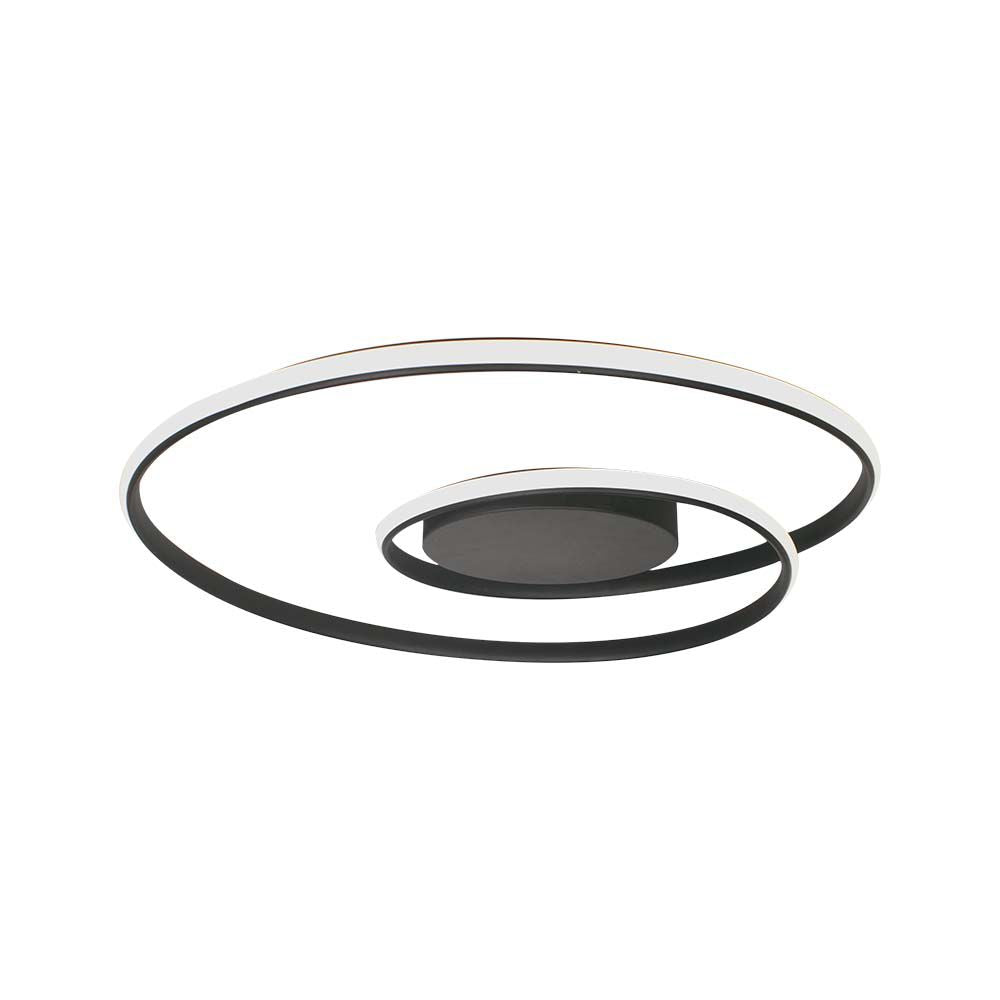 48W Sufitowa lampa LED / Wymiary:600x50mm / Barwa: 3000K / Obudowa: Czarna / Ściemniana