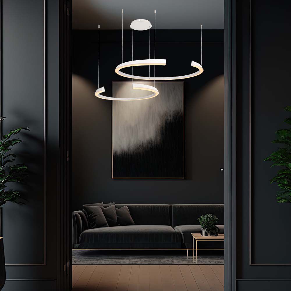 48W Sufitowa lampa LED / Wymiary:1100x800x1200mm / Barwa: 4000K / Obudowa: Biała / Ściemniana