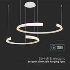 48W Sufitowa lampa LED / Wymiary:1100x800x1200mm / Barwa: 4000K / Obudowa: Biała / Ściemniana