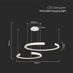 48W Sufitowa lampa LED / Wymiary:1100x800x1200mm / Barwa: 3000K / Obudowa: Biała / Ściemniana