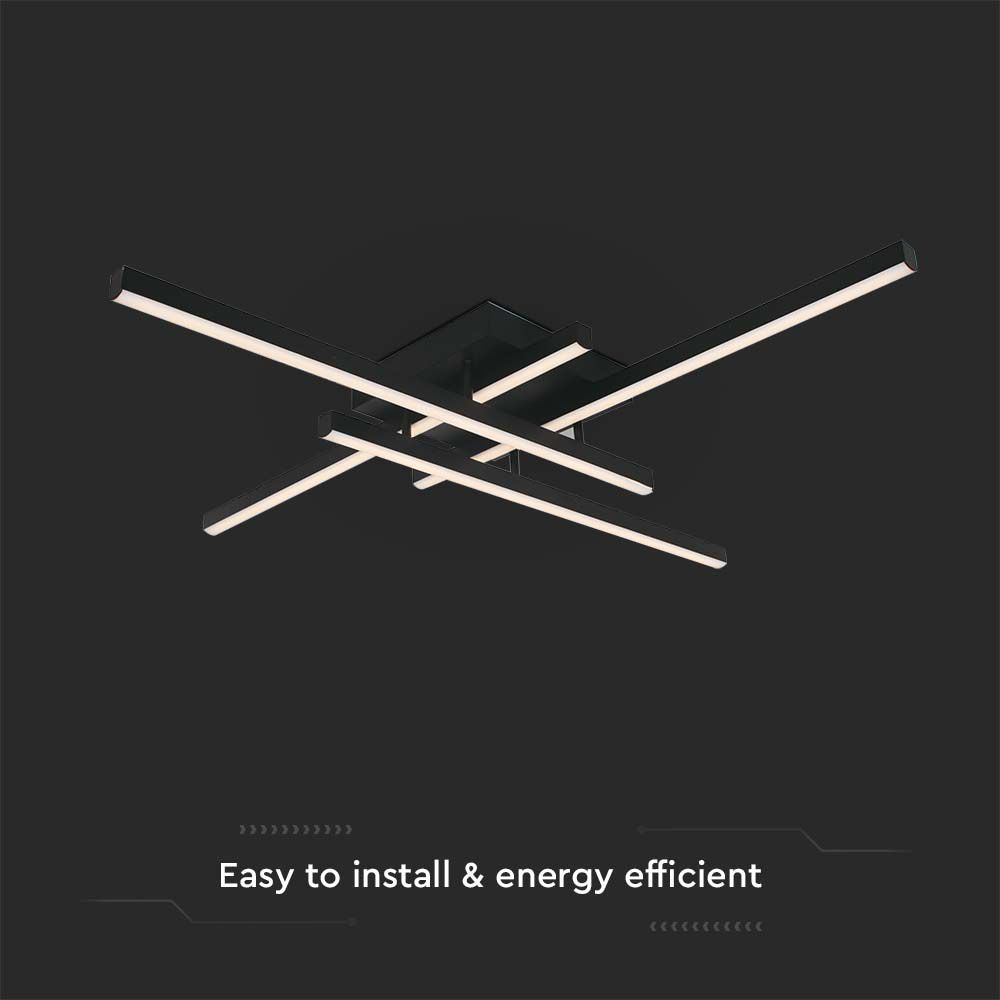 38W Sufitowa lampa LED / Wymiary:850x850x105mm / Barwa: 3000K / Obudowa: Czarna /