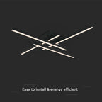 38W Sufitowa lampa LED / Wymiary:850x850x105mm / Barwa: 3000K / Obudowa: Czarna /