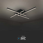 38W Sufitowa lampa LED / Wymiary:850x850x105mm / Barwa: 3000K / Obudowa: Czarna /