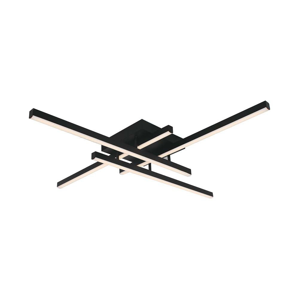 38W Sufitowa lampa LED / Wymiary:850x850x105mm / Barwa: 3000K / Obudowa: Czarna /