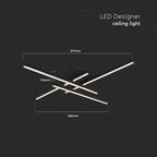 38W Sufitowa lampa LED / Wymiary:850x850x105mm / Barwa: 4000K / Obudowa: Czarna /