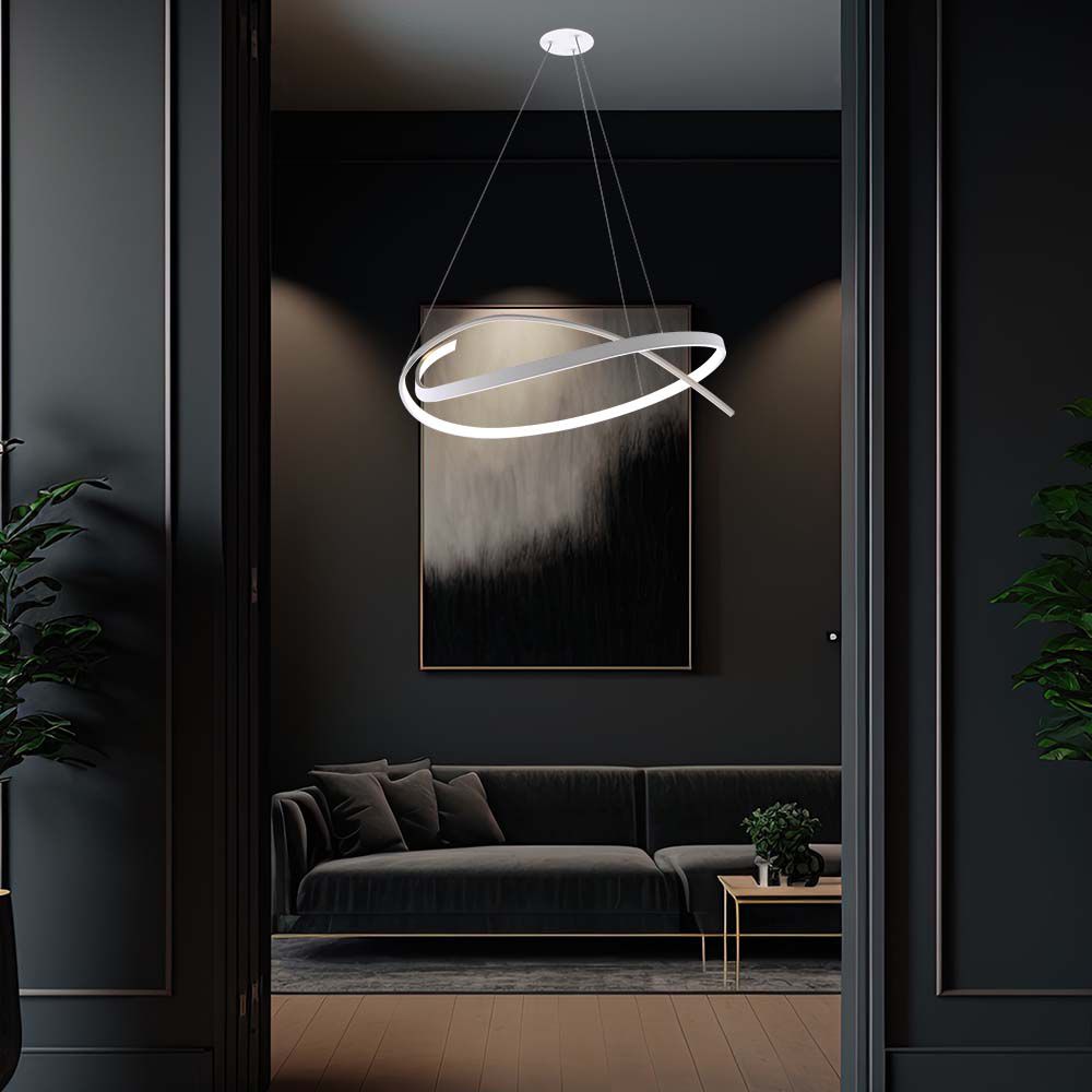 48W Sufitowa lampa LED / Wymiary:800x1200mm / Barwa: 3000K / Obudowa: Biała / Ściemniana