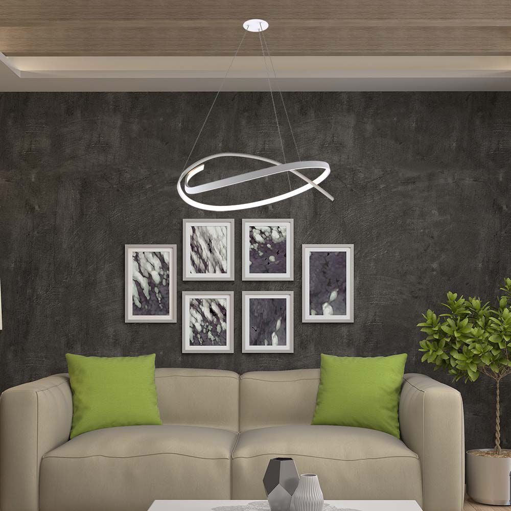 48W Sufitowa lampa LED / Wymiary:800x1200mm / Barwa: 3000K / Obudowa: Biała / Ściemniana