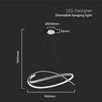 48W Sufitowa lampa LED / Wymiary:800x1200mm / Barwa: 4000K / Obudowa: Biała / Ściemniana