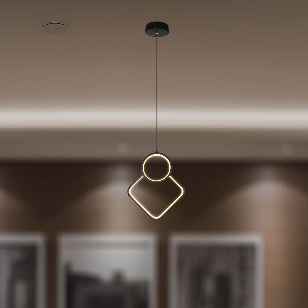 12W Metalowa lampa wisząca LED L280xH1800MM 3000K / Obudowa: Czarna