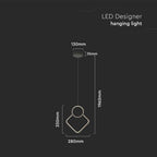 12W Sufitowa lampa LED / Wymiary:280x1800mm / Barwa: 4000K / Obudowa: Czarna /