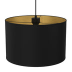 żyrandol Arden black, cylinder shade dia 400, h 250 black/gold 1xE27