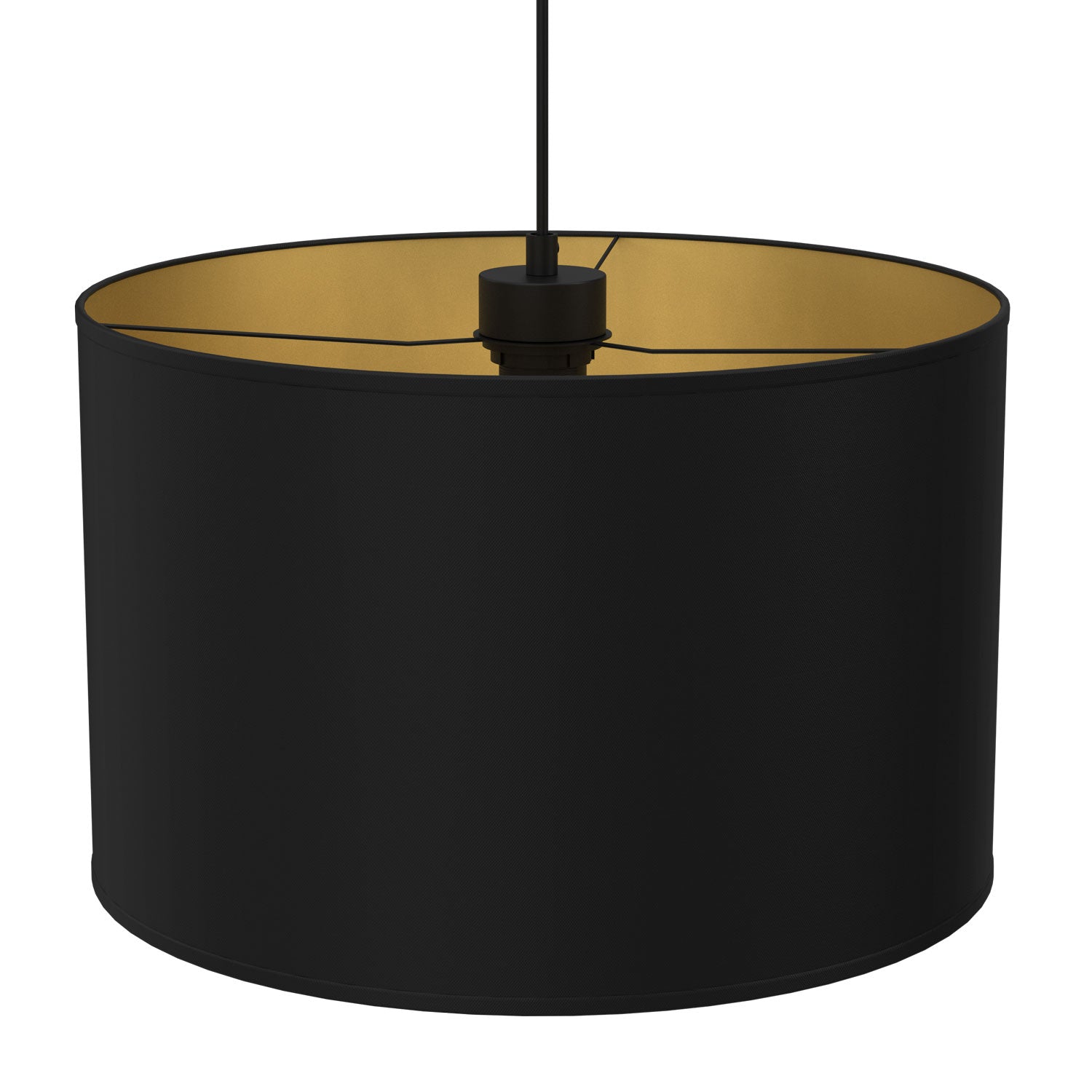 żyrandol Arden black, cylinder shade dia 400, h 250 black/gold 1xE27