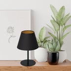 lampka gab. Arden H 34 black, cone shade dia 130/200, h 150 black/gold 1xE27