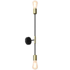 kinkiet Flame black/gold 2xE27