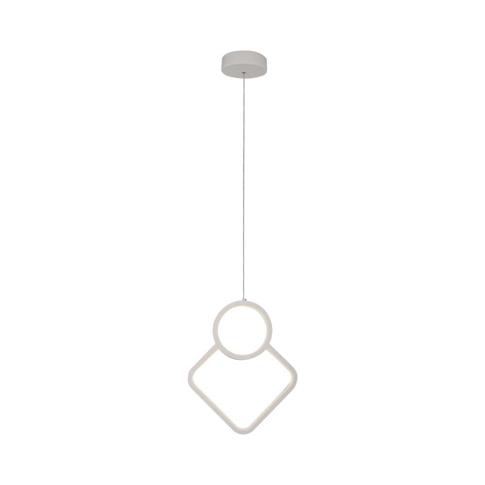 12W Metalowa lampa wisząca LED L280xH1800MM 3000K / Obudowa: Biała