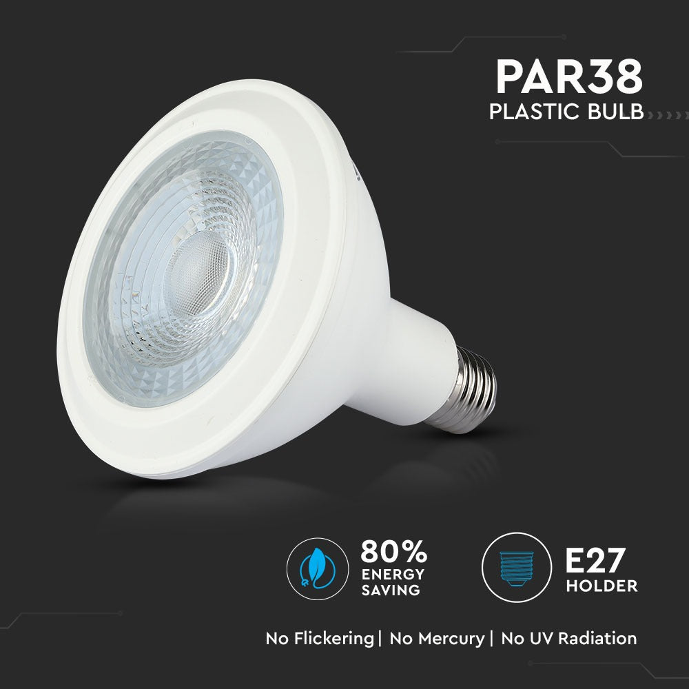 14W PAR 38 Żarówka LED / Chip SAMSUNG / Barwa:3000K / Trzonek:E27