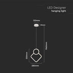 12W Sufitowa lampa LED / Wymiary:280x1800mm / Barwa: 4000K / Obudowa: Biała /