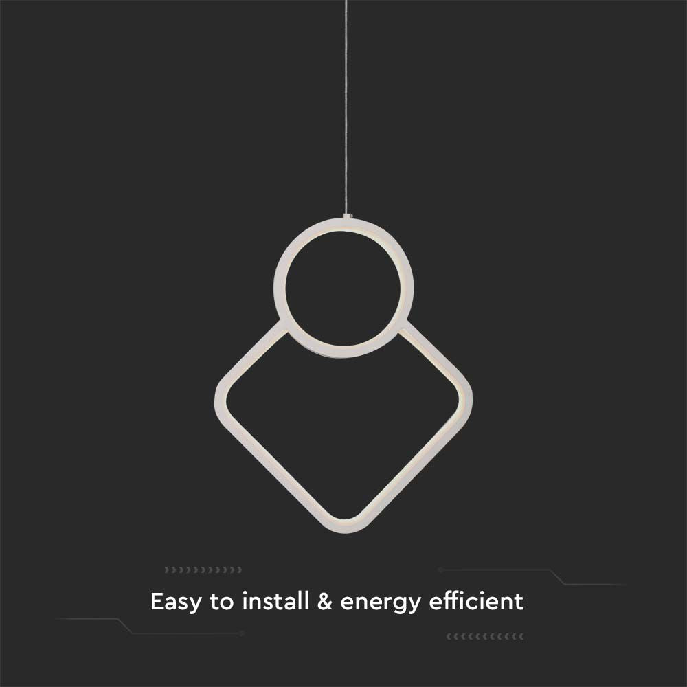 12W Sufitowa lampa LED / Wymiary:280x1800mm / Barwa: 4000K / Obudowa: Biała /
