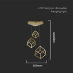 46W Dekoracyjna lampa wisząca LED L56*W48.5*156CM / Barwa: 3000K / Obudowa: Złota