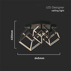 46W Dekoracyjna lampa LED ( L64*W35.9*H41CM) / Barwa: 3000K / Obudowa: Czarna