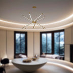 50W Dekoracyjna lampa wisząca LED D:85xH31xH120CM 3000K / Obudowa: Złota