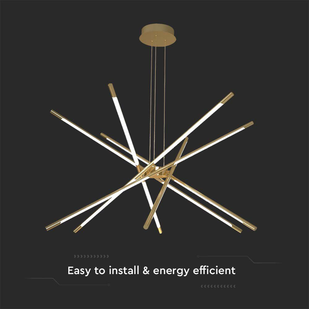 50W Dekoracyjna lampa wisząca LED D:85xH31xH120CM 3000K / Obudowa: Złota