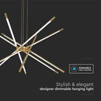 50W Dekoracyjna lampa wisząca LED D:85xH31xH120CM 3000K / Obudowa: Złota