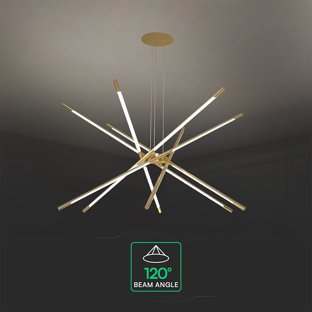 50W Dekoracyjna lampa wisząca LED D:85xH31xH120CM 3000K / Obudowa: Złota