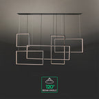 50W Dekoracyjna lampa wisząca LED L120xH50xH160CM 3000K / Obudowa: Czarna