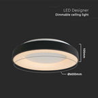 50W Dekoracyjna lampa sufitowa LED D: 60xH9CM 3000K / Obudowa: Czarna