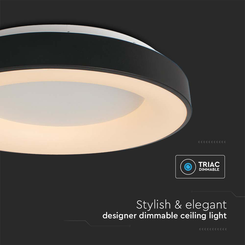 50W Dekoracyjna lampa sufitowa LED D: 60xH9CM 3000K / Obudowa: Czarna