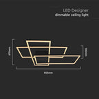50W Dekoracyjna lampa sufitowa LED L90xW67x9CM 3000K / Obudowa: Czarna