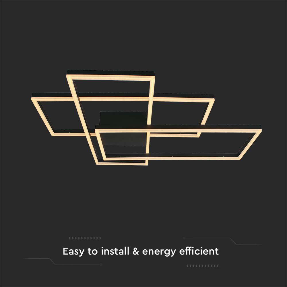 50W Dekoracyjna lampa sufitowa LED L90xW67x9CM 3000K / Obudowa: Czarna