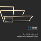 50W Dekoracyjna lampa sufitowa LED L90xW67x9CM 3000K / Obudowa: Czarna