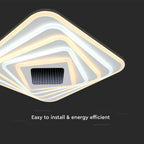 VT-7958 150W LED SMART DECORATIVE CEILING LAMP 510x510MM 3IN1 REMOTE CONTROL DIMMABLE WHITE