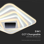 VT-7958 150W LED SMART DECORATIVE CEILING LAMP 510x510MM 3IN1 REMOTE CONTROL DIMMABLE WHITE