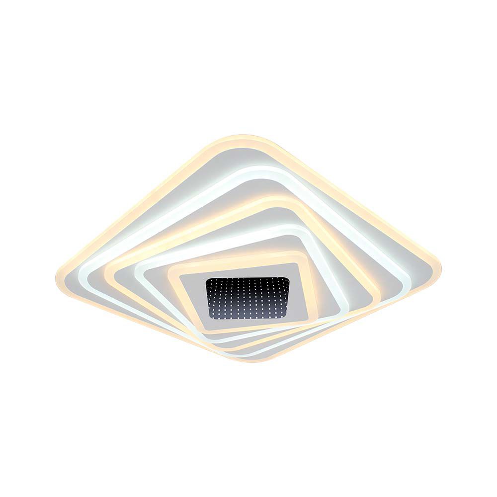 VT-7958 150W LED SMART DECORATIVE CEILING LAMP 510x510MM 3IN1 REMOTE CONTROL DIMMABLE WHITE