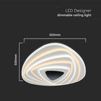 VT-7959 120W LED SMART DECORATIVE CEILING LAMP 500x500MM 3IN1 REMOTE CONTROL DIMMABLE WHITE