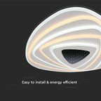 VT-7959 120W LED SMART DECORATIVE CEILING LAMP 500x500MM 3IN1 REMOTE CONTROL DIMMABLE WHITE