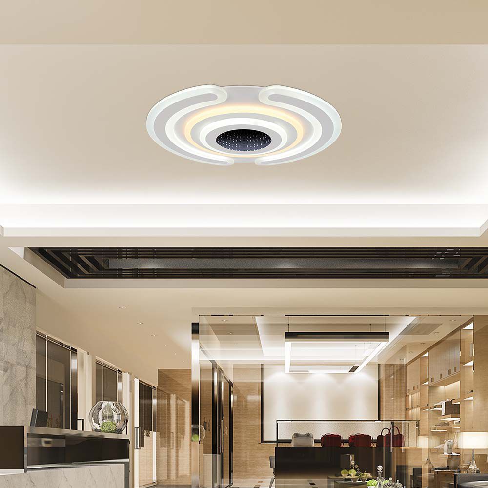 VT-7960 95W LED SMART DECORATIVE CEILING LAMP 520x500MM 3IN1 REMOTE CONTROL DIMMABLE WHITE