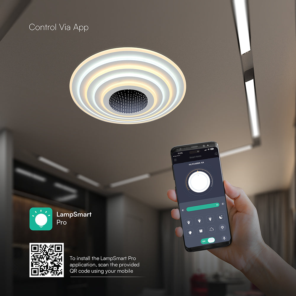 VT-7961 125W LED SMART DECORATIVE CEILING LAMP 500x500MM 3IN1 REMOTE CONTROL DIMMABLE WHITE
