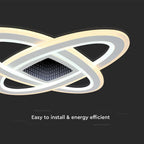 VT-7962 130W LED SMART DECORATIVE CEILING LAMP 620x620MM 3IN1 REMOTE CONTROL DIMMABLE WHITE