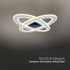 VT-7962 130W LED SMART DECORATIVE CEILING LAMP 620x620MM 3IN1 REMOTE CONTROL DIMMABLE WHITE