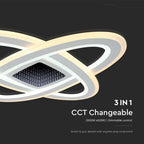 VT-7962 130W LED SMART DECORATIVE CEILING LAMP 620x620MM 3IN1 REMOTE CONTROL DIMMABLE WHITE