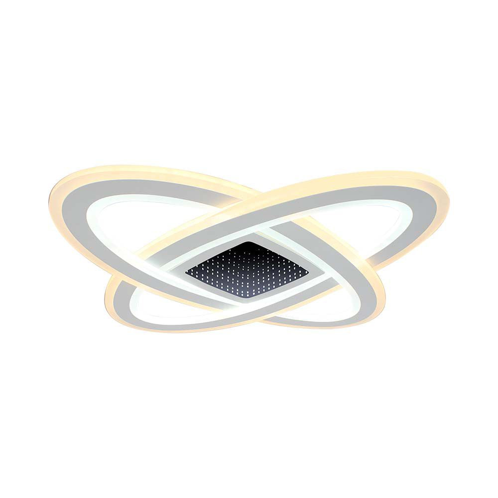 VT-7962 130W LED SMART DECORATIVE CEILING LAMP 620x620MM 3IN1 REMOTE CONTROL DIMMABLE WHITE