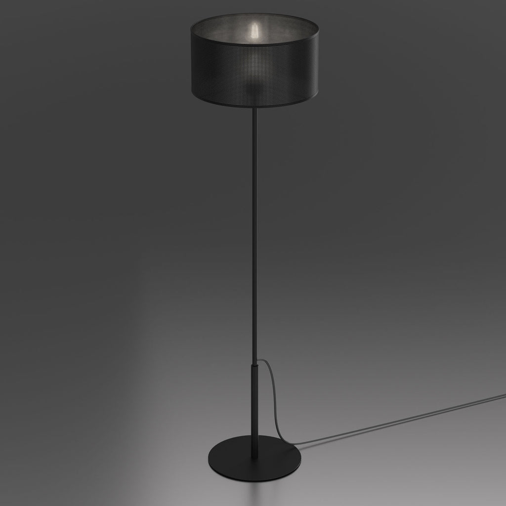 lampa podł. Loft shade prosta, black, cylinder shade dia 400, h 200 black 1xE27