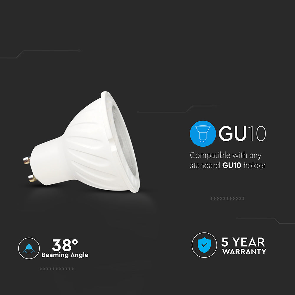 7W GU10 Żarówka LED / Chip SAMSUNG / Barwa:3000K / Trzonek:GU10