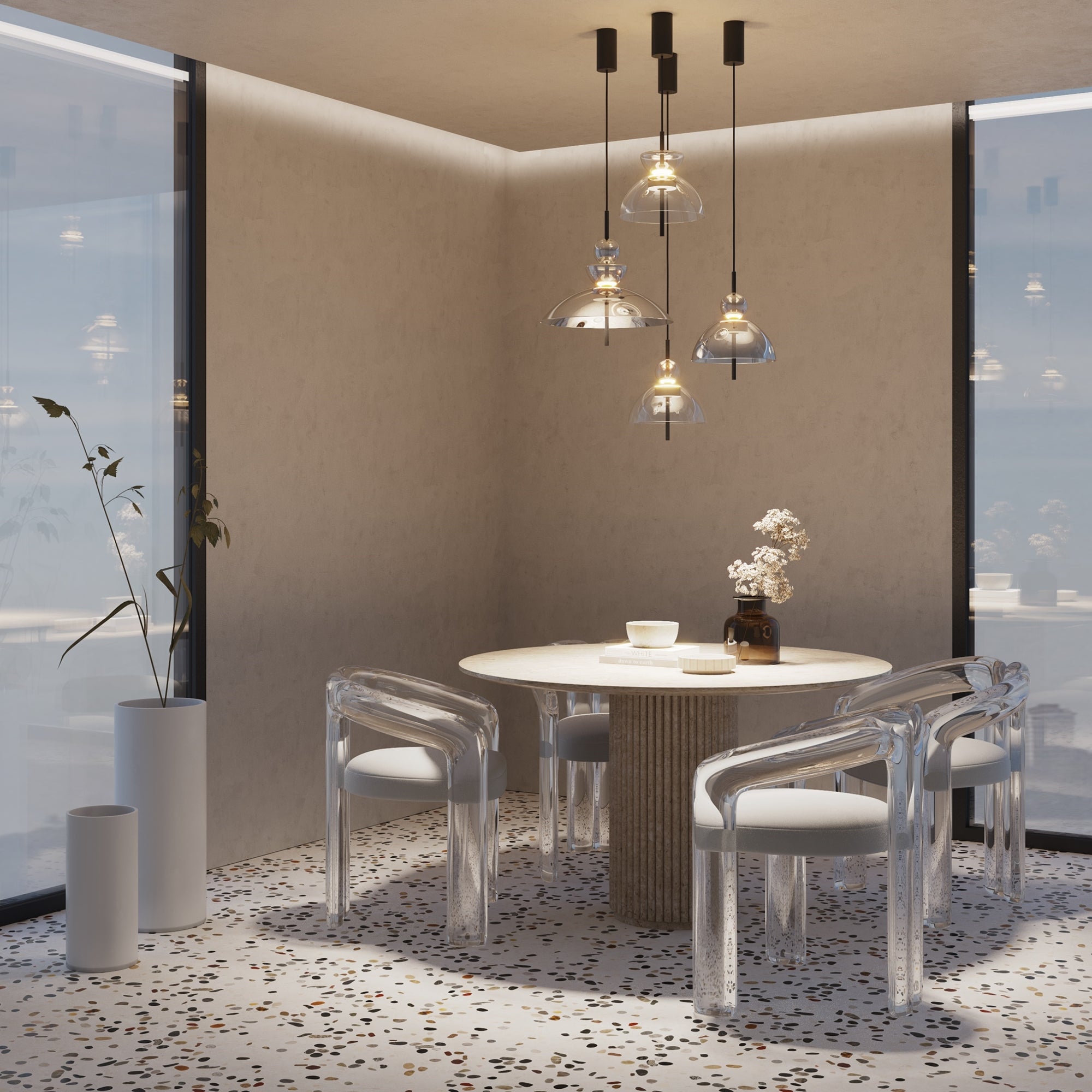 Maytoni Lampa wisząca Bangkok - Metal - Czarny MOD185PL-L6B3K4