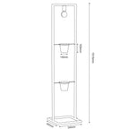 lampa podł Flores (2 flower pots) black 1xE27