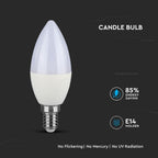 4.5W C35 Żarówka LED / Chip SAMSUNG / Barwa:3000K / Klasa: A++ / Trzonek:E14